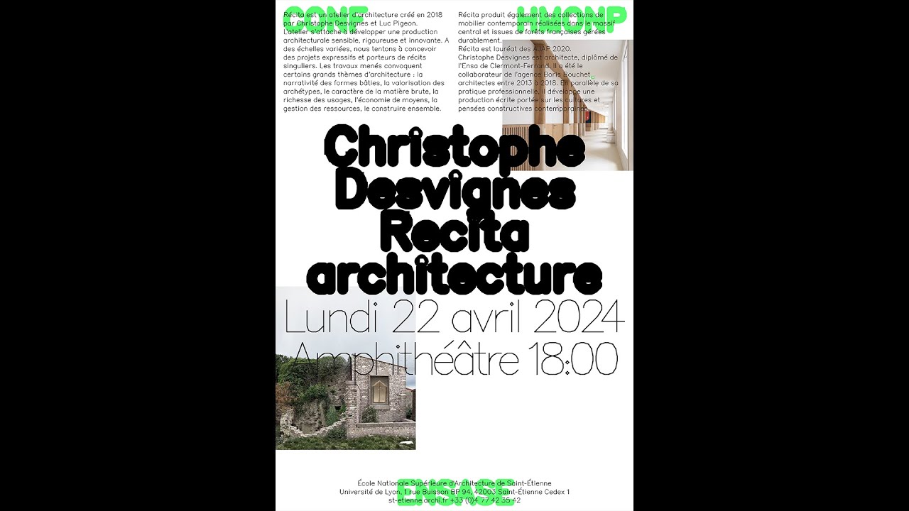 Christophe Desvignes et Luc Pigeon – Agence RECITA - Formes singulières, pratique plurielle