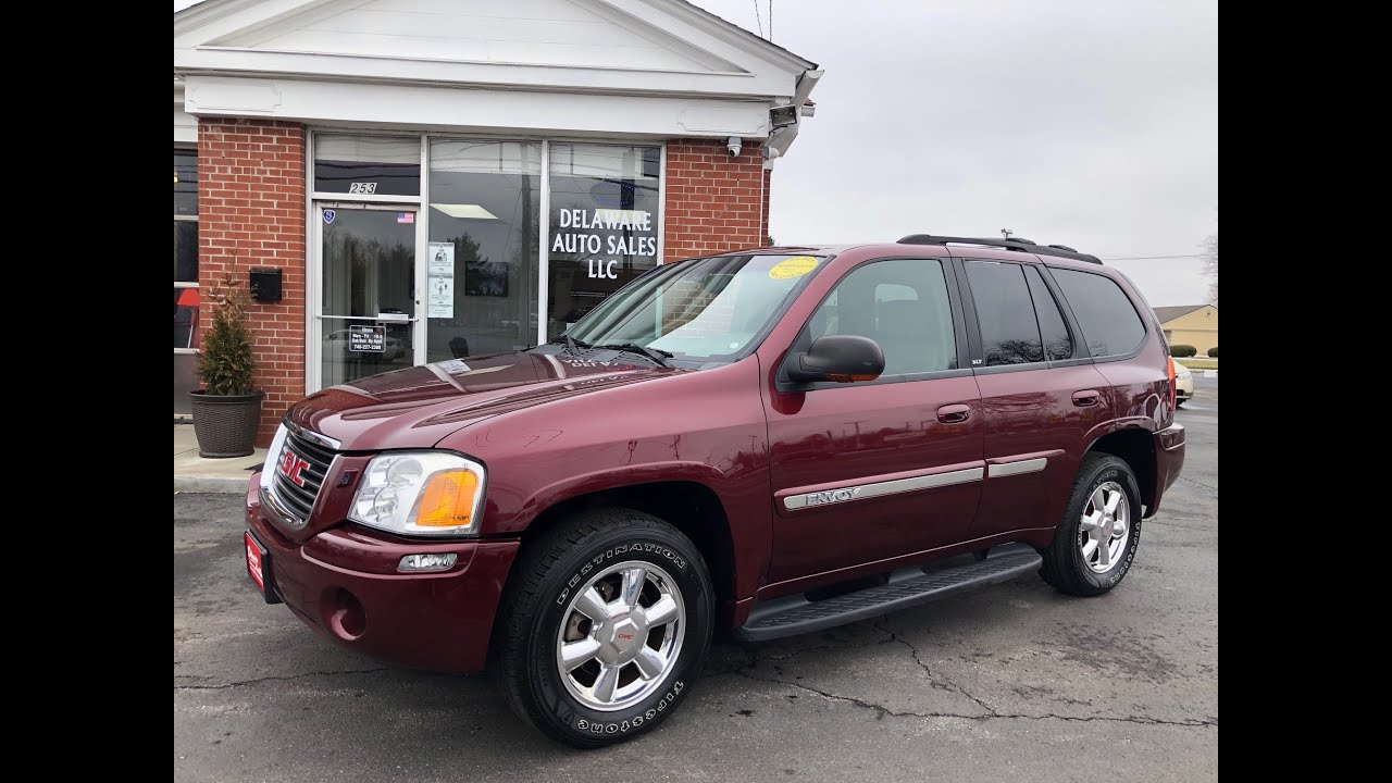 2003 GMC Envoy SLT 4X4 at Delaware Auto Sales - ONE OWNER! Only 117,000 Miles, Sunroof, Leather!!