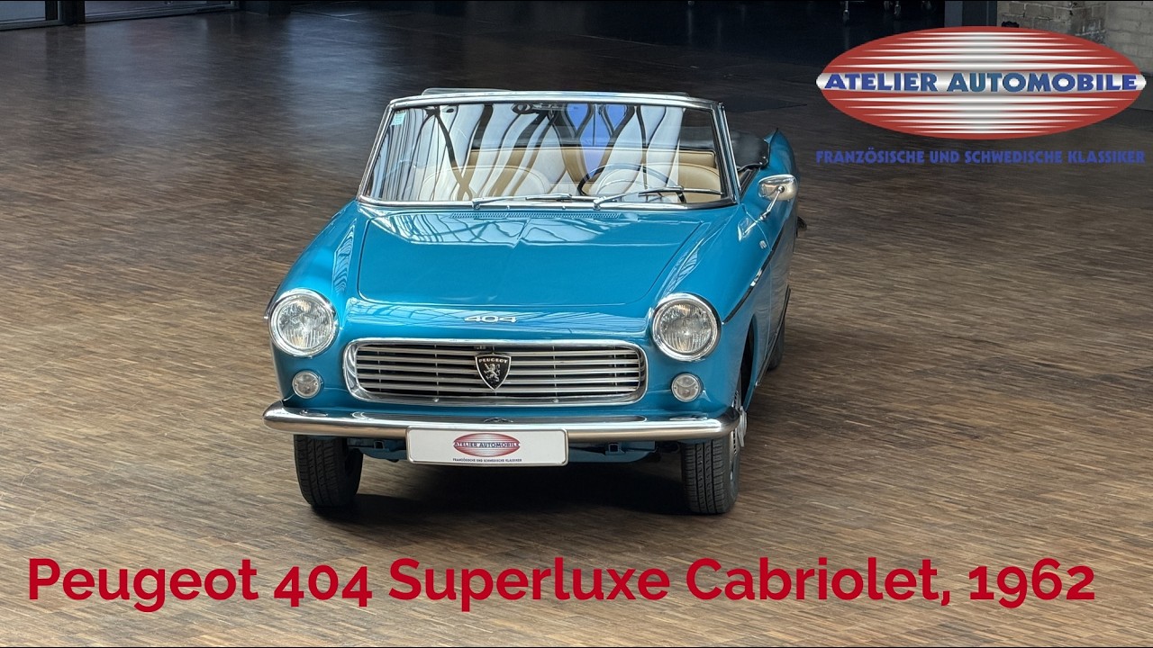 Peugeot 404 SL Cabriolet, bleu ciel, 1962