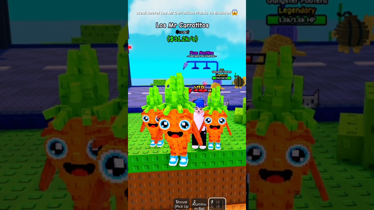 Steal Secret Los Mr Carrotitos Fuse Plants vs Brainrot