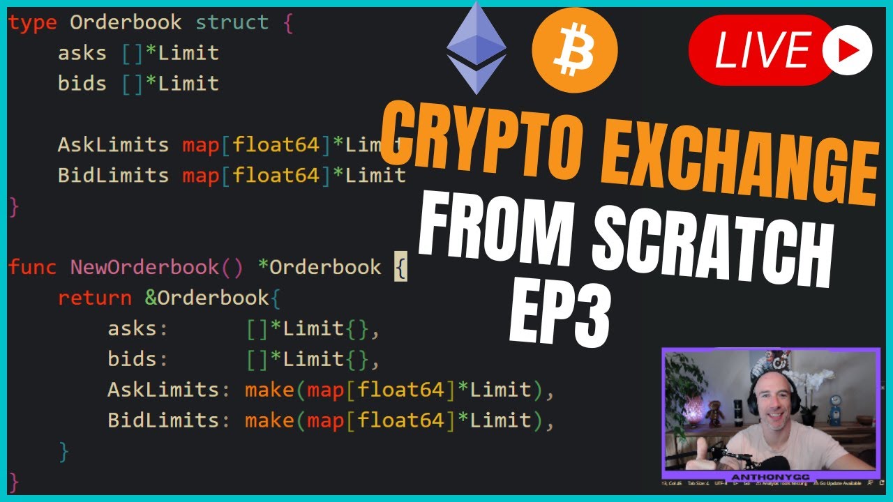 🔴 В прямом эфире: Создание криптовалютной биржи с нуля на Golang: API биржи EP3
