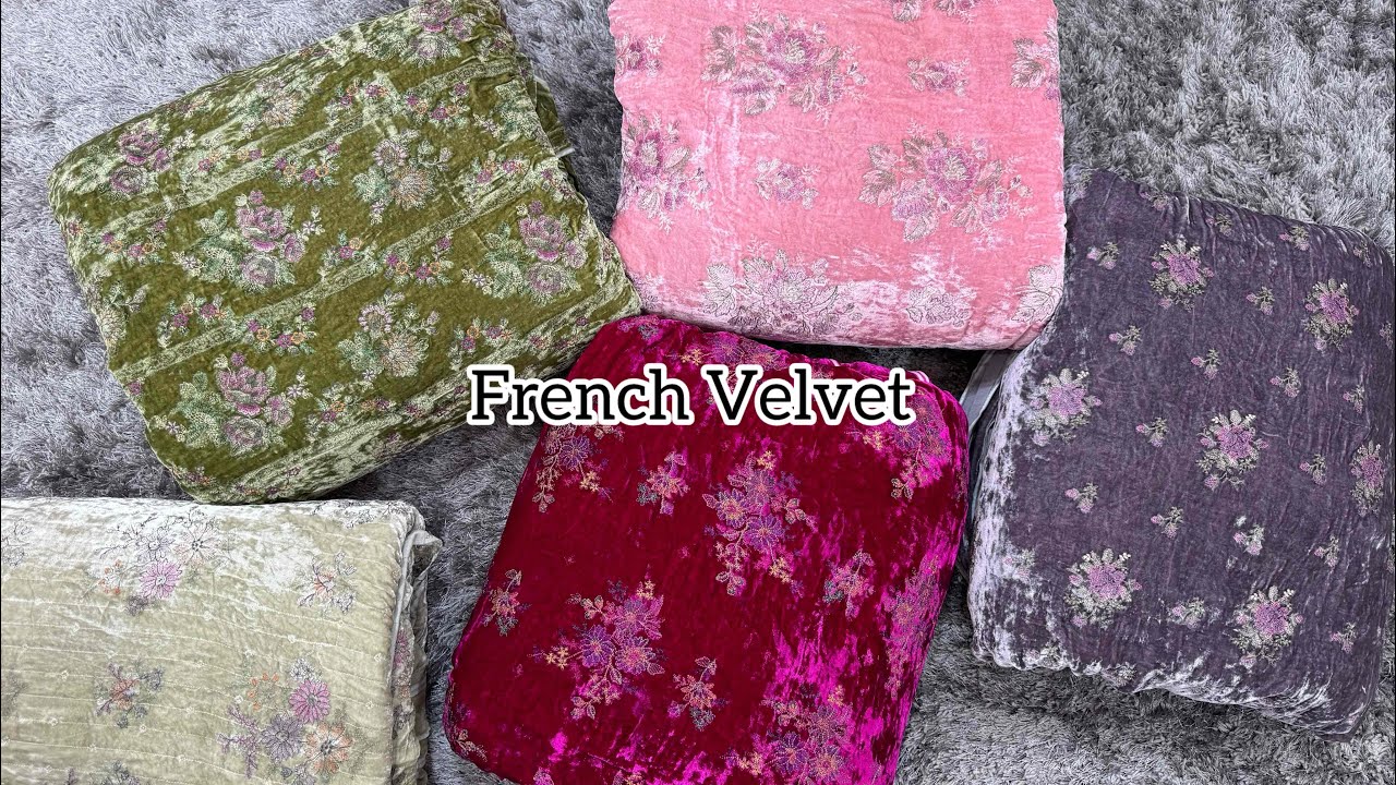 Pure French Velvet Embroidered Dresses Fresh Stock #firdousrabicentre