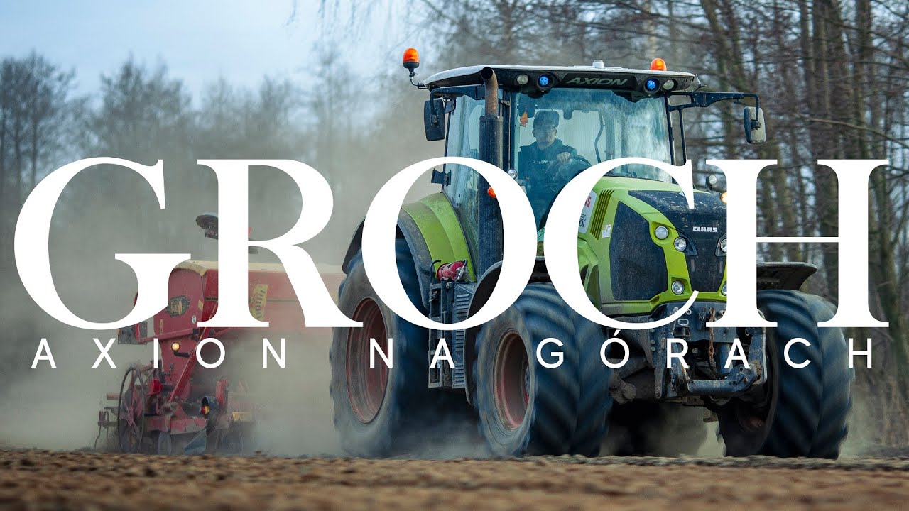 AXION WDRAPUJE SIE NA PIASKOWE G&Oacute;RKI?! VADERSTAD CLAAS Siew GROCHU ekologiczne gospodarstwo
