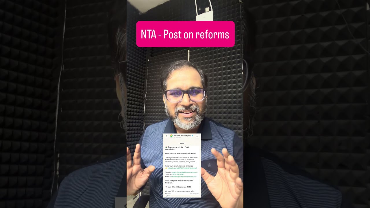 🚨 NTA has invited suggestions on Exam Reforms! #neet2027 #neet #tarunsir #nta