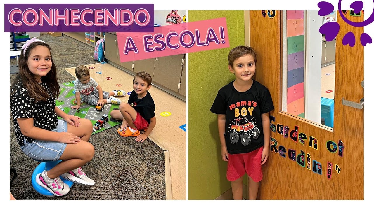 CONHECENDO A NOVA ESCOLA AMERICANA DA VICTORIA E DO HENRIQUE - VOLTA AS AULAS 🇺🇸-  FLÁVIA CALINA