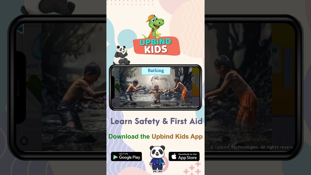 Learn About Safety & First Aid by Playing Games on Upbind Kids App | Download From Play Store