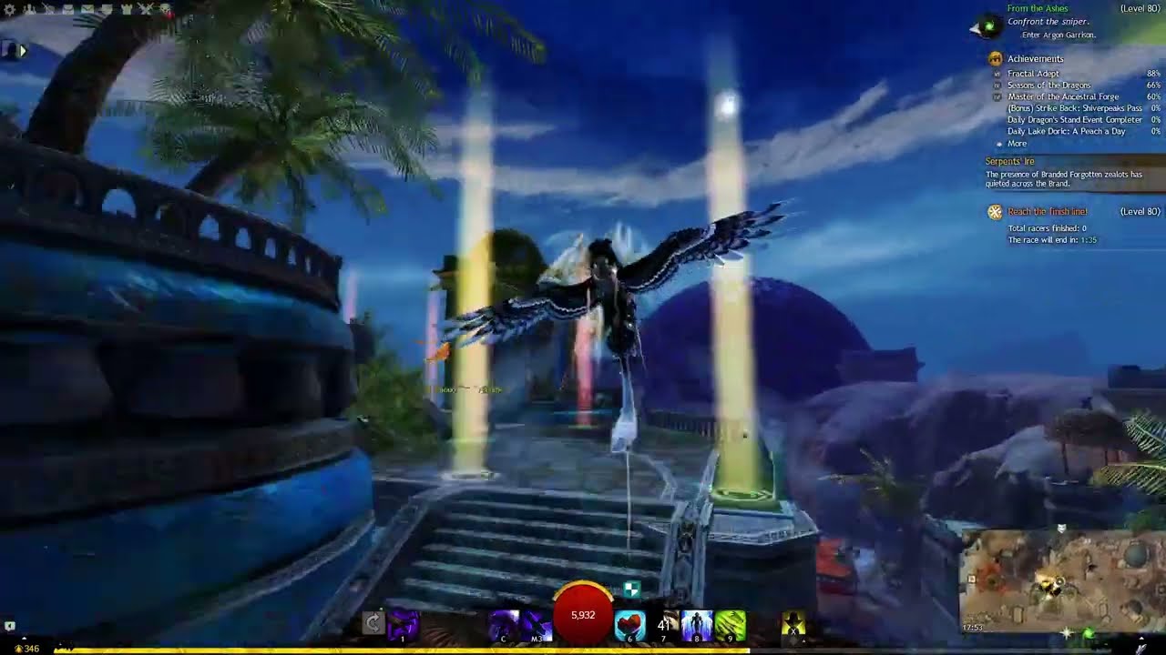 Flying Finish on Griffon (GW2 Domain of Vabbi mount race)