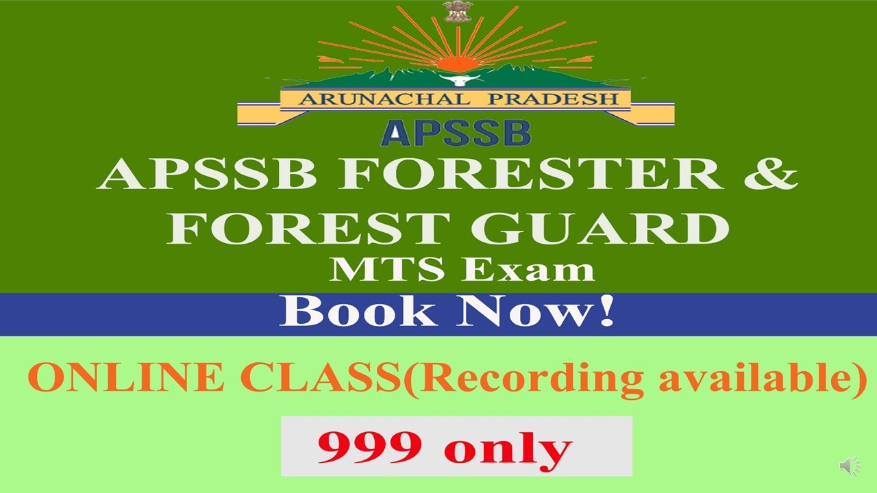 APSSB GOVERMENT JOB-- FORESTER,FOREST GUARD AND MTS