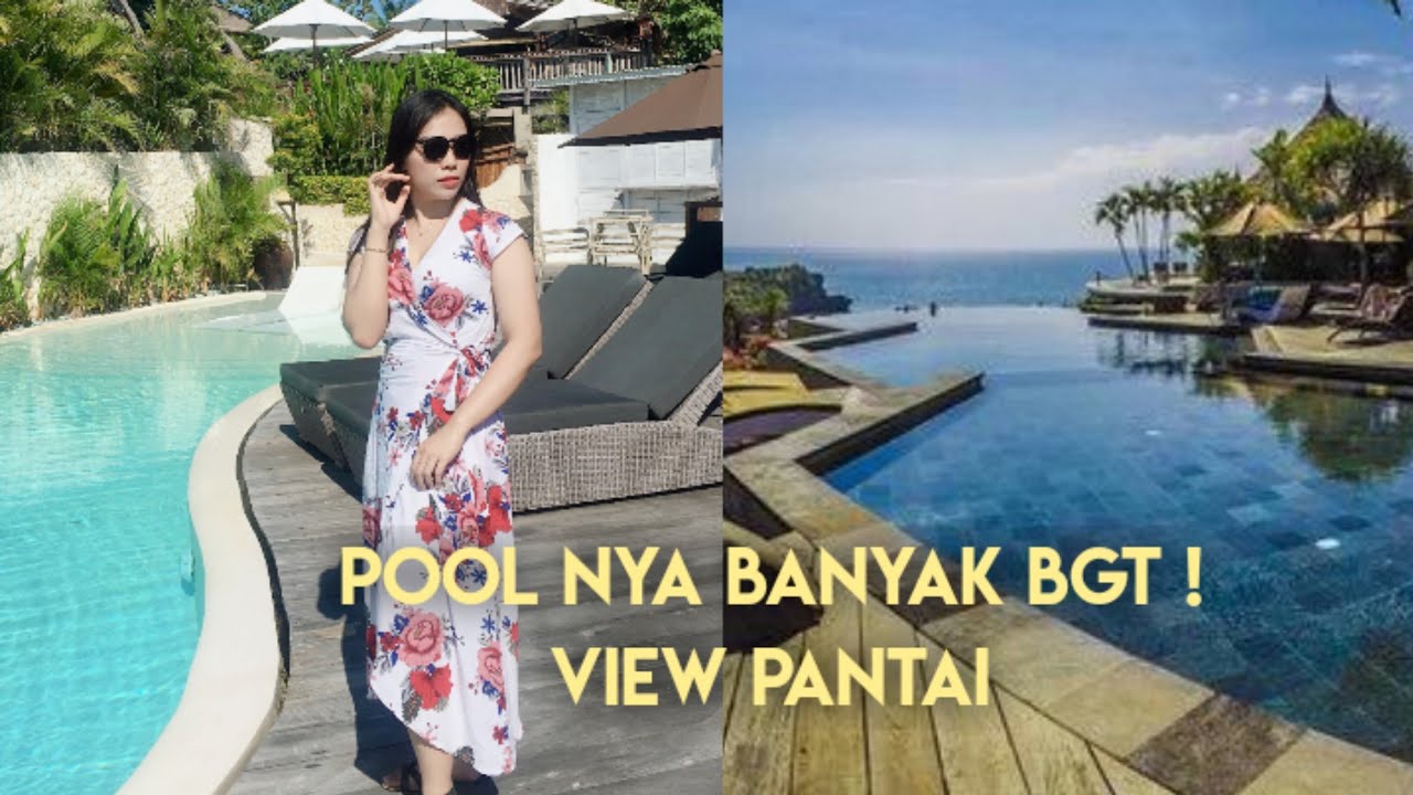 Jalan jalan di Bali - Resort dengan kolamrenang depan pantai ala Bali #instagramable #bali #murah