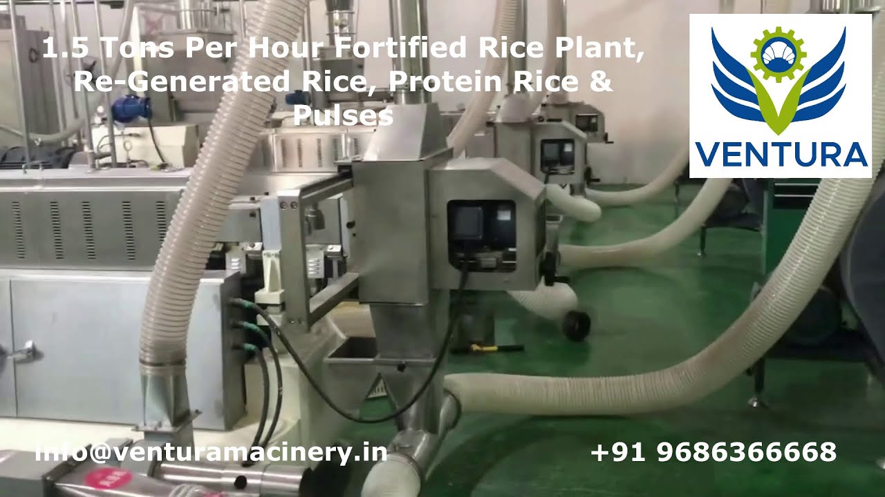 1 5 Tons Per Hour Fortified Rice, Vitamin Rice & Pulses Plant. FRK