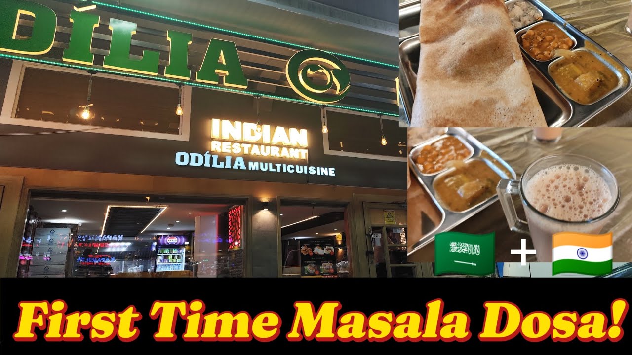 Trying Masala Dosa First Time in Jeddah 😋 | Indian Restaurant Taste Test 🇮🇳🍴