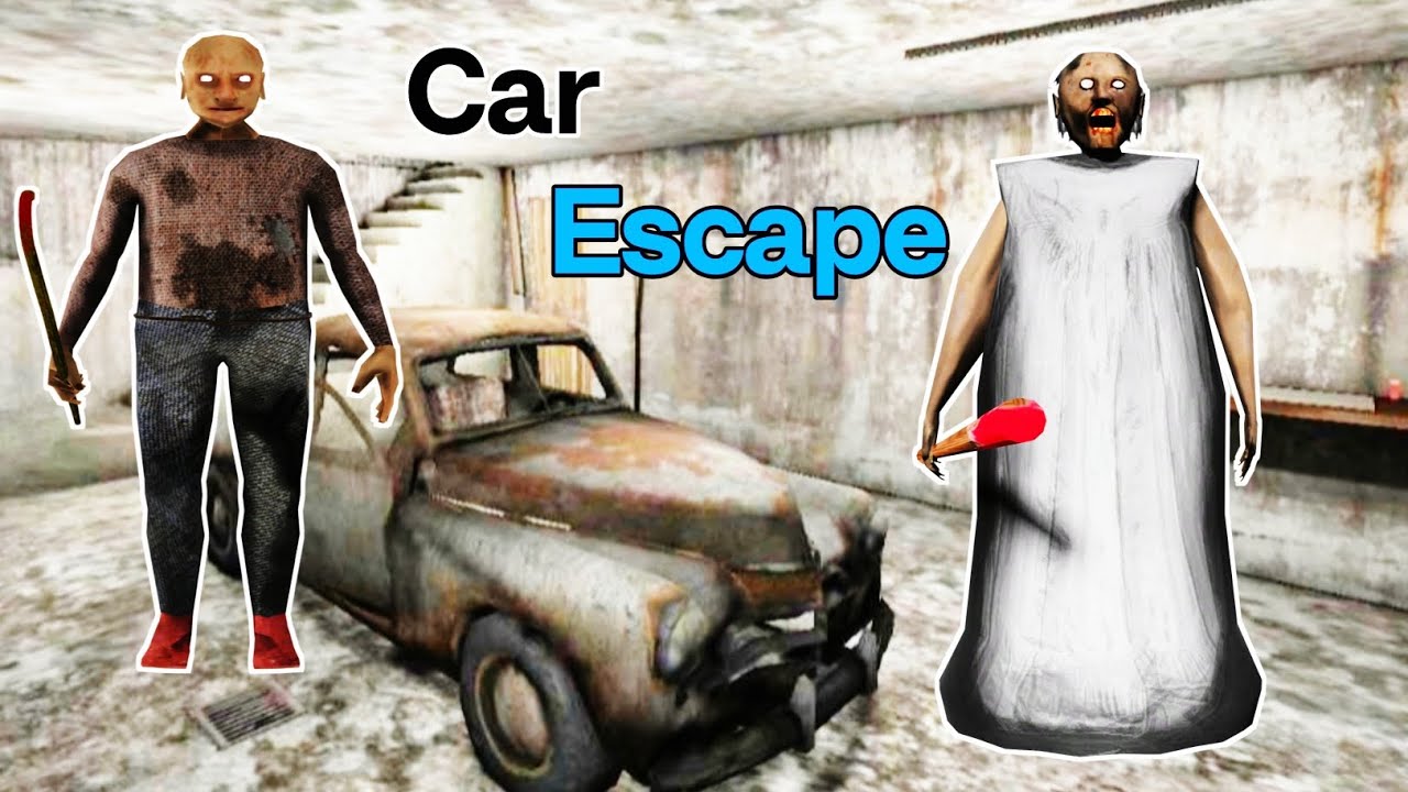 Car escape in granny recaptured #granny #gaming 