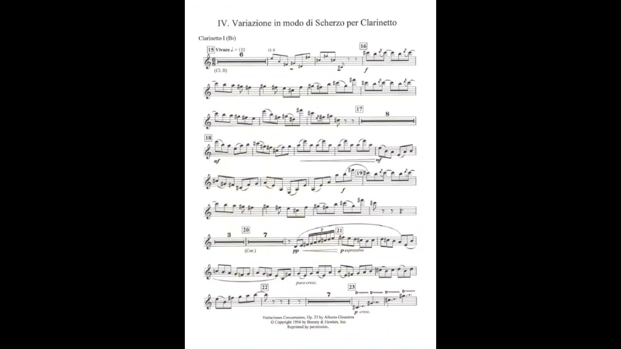 A.Ginastera: Variaciones Concertantes, Clarinet Variation / Heesoo Kim, clarinet