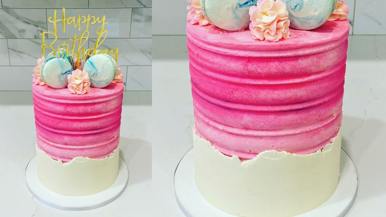 How to use a cake comb to create stripes | Cake decorating tutorials | Sugarella Sweets