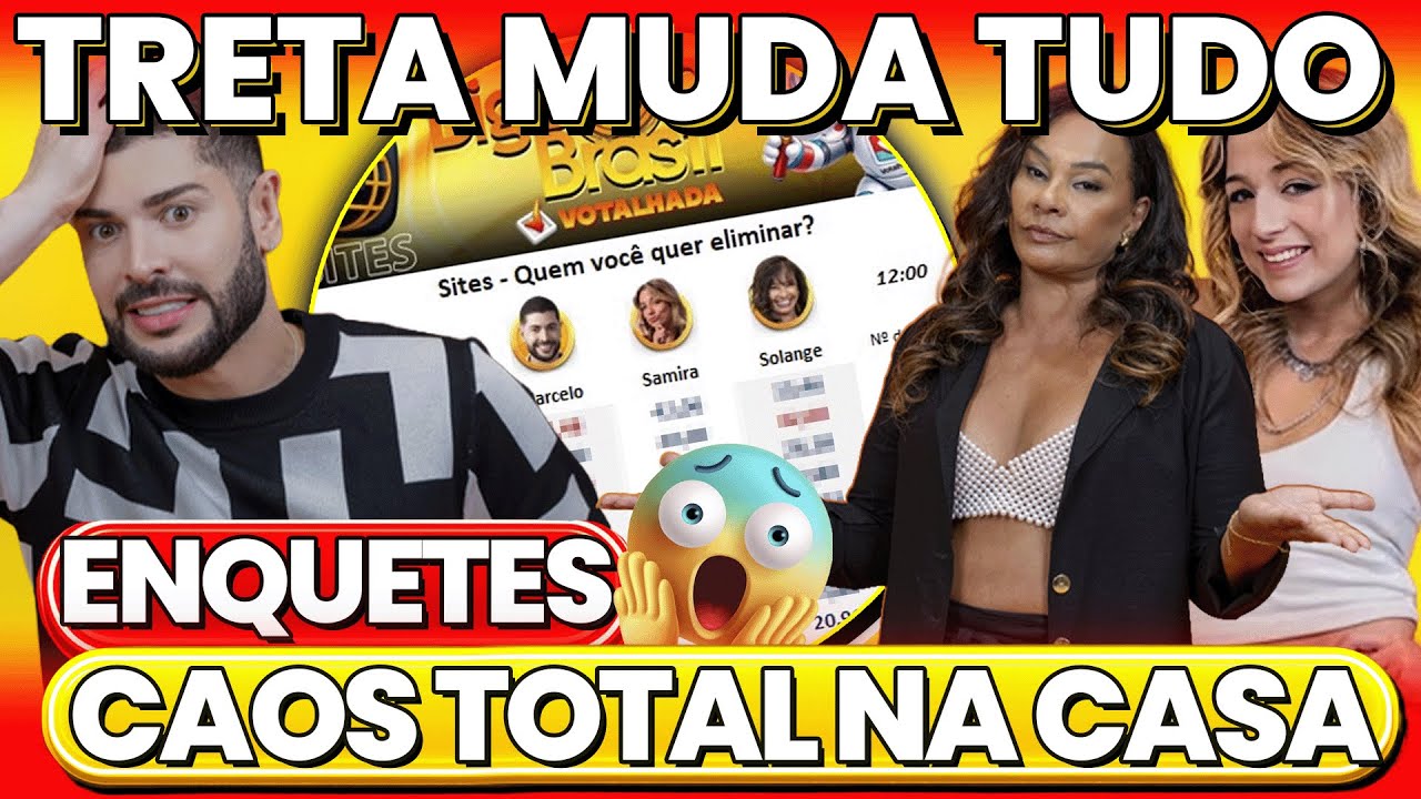 Paredão BBB 26 pega fogo: Enquetes atualizadas; Marcelo, Samira ou Solange Couto — Quem sai?