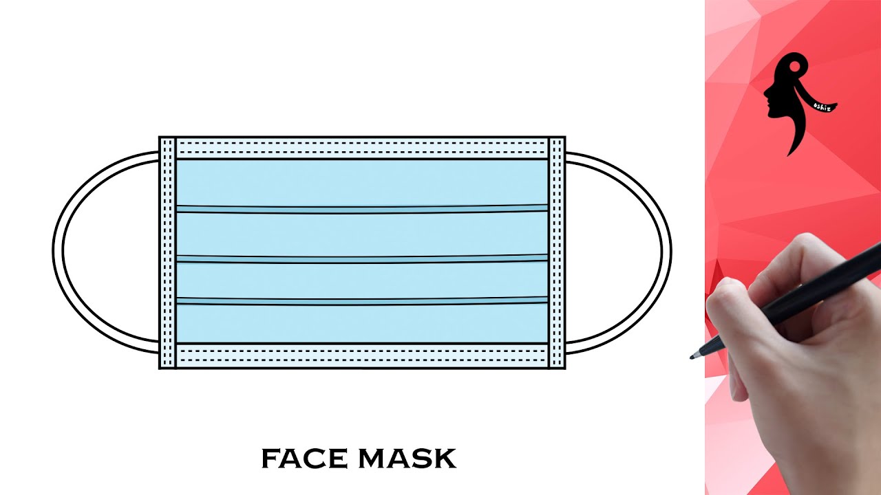 HOW TO DRAW MEDICAL FACE MASK IN EASY STEPS