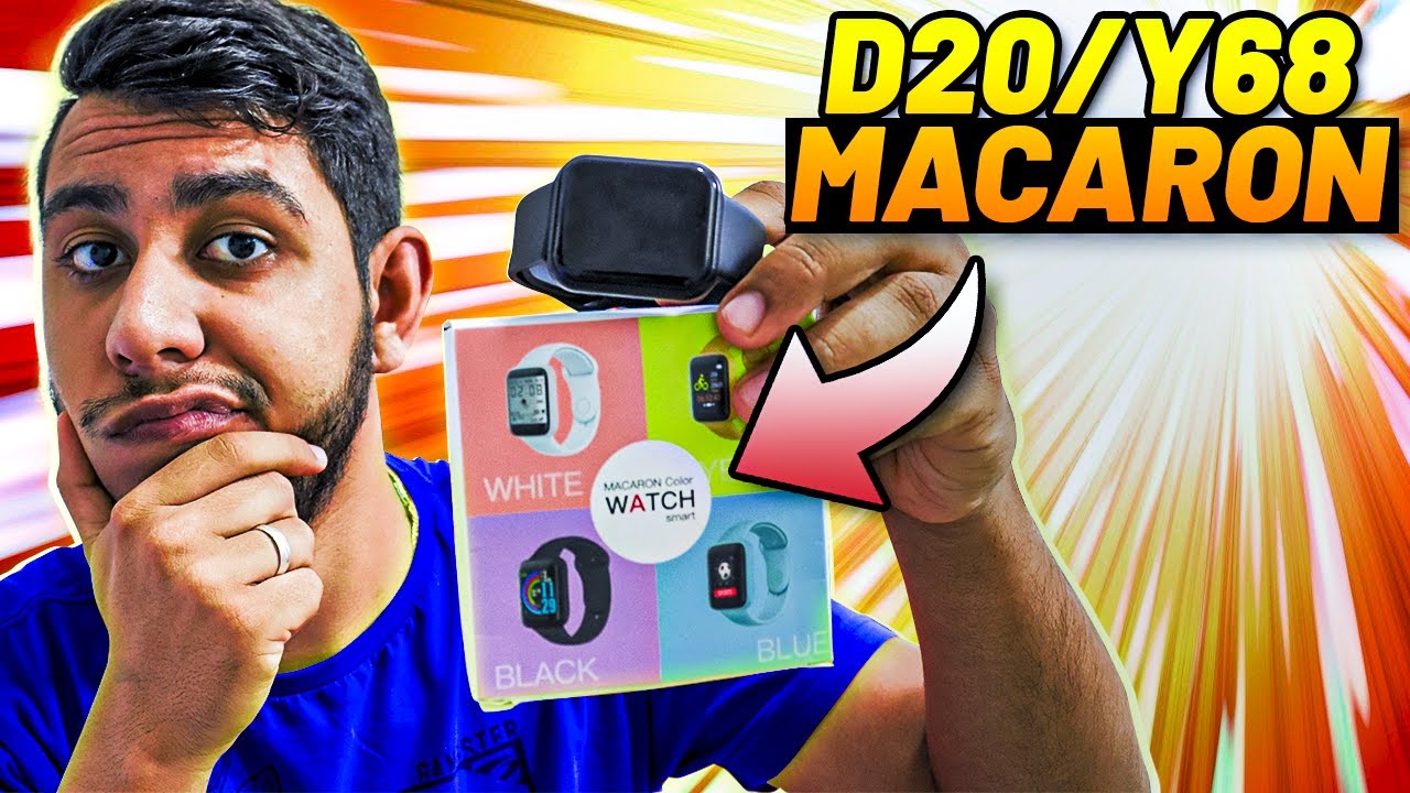NOVO SMARTWATCH D20/Y68 MACARON! É Bom? Vale a Pena? Novas cores e Sistema Lindo! (Unboxing Review)