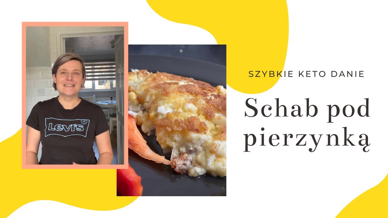 Keto obiad - schab pod pierzynką (jajko, ser, majonez) - 4.5g carbs