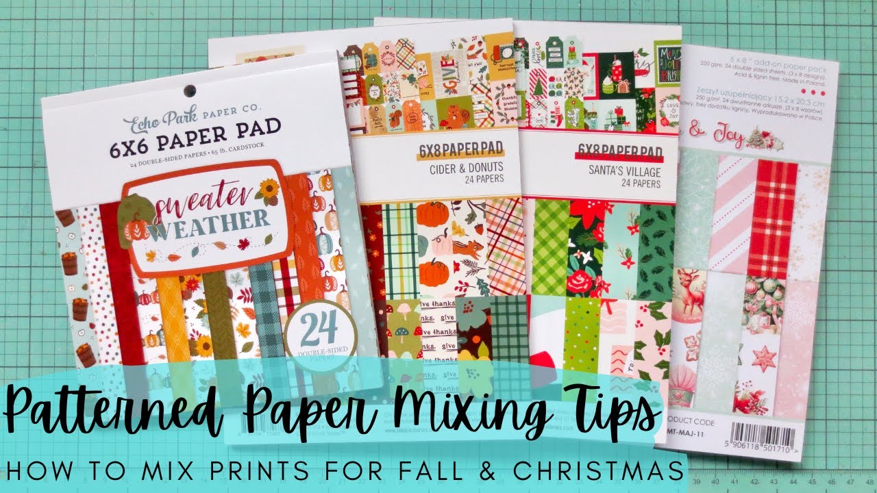 Patterned Paper Mixing Tips | How to Mix Prints for Fall and Christmas | Card Making Basics