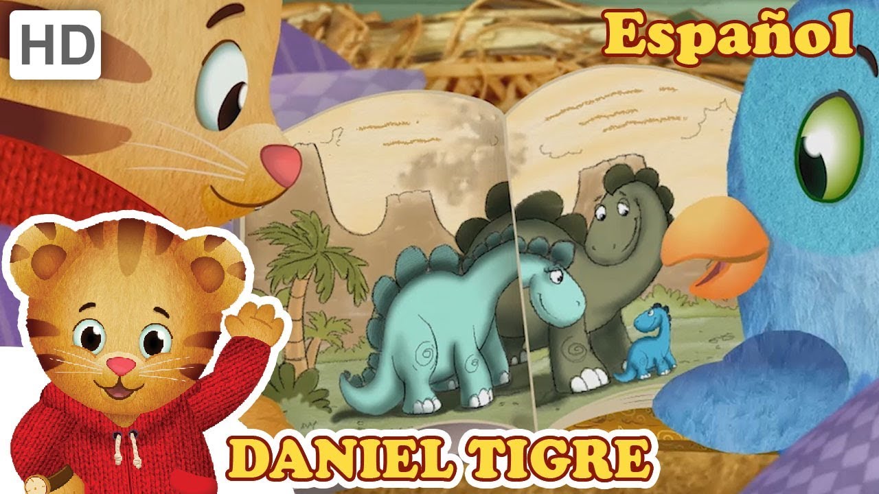 Daniel Tigre en Espa&ntilde;ol 📖 Mi Libro Favorito de Dinosaurios 🦕 | Videos para Ni&ntilde;os