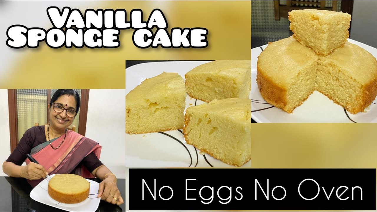 Soft Spongy vanilla cake - No Egg, No Oven || മുട്ട ചേർക്കാതെ എളുപ്പത്തിൽ ഉണ്ടാക്കാവുന്ന ഒരു കേക്ക്