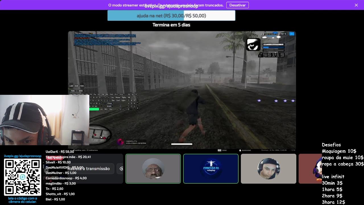 LIVE INFINITA LIVEPIX SAMP/ MINI JOGOS/ DESAFIO NO LIVEPIX......