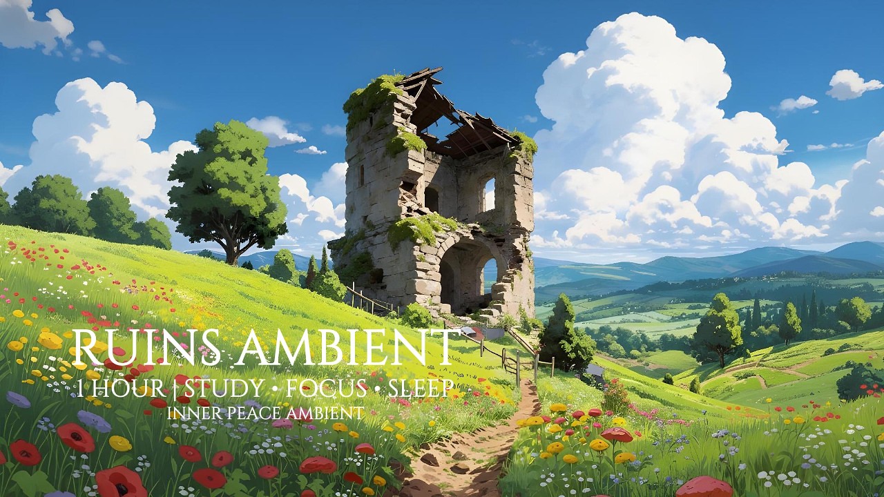 Ruins Ambient Music | 1 Hour Relaxing Study Focus & Sleep 🌿✨