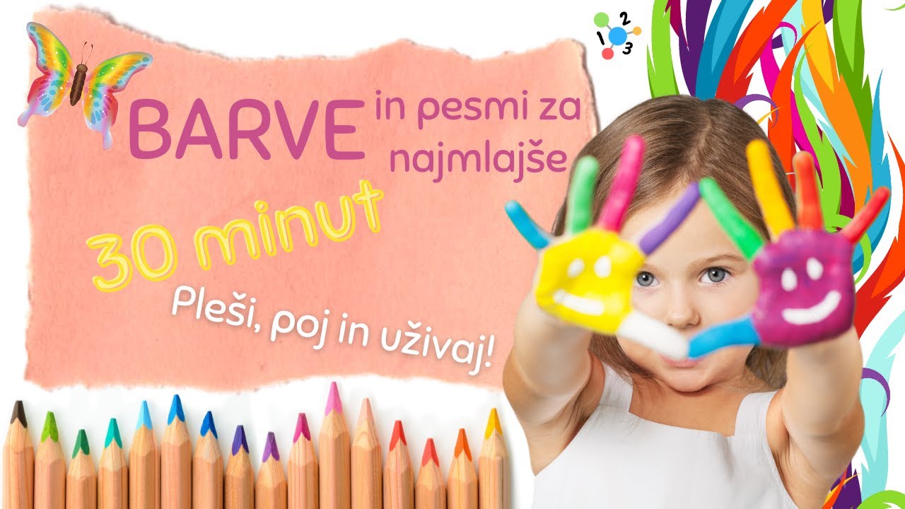 BARVE in PESMI za najmlajše | 30 minut zabave | Učenje barv | Learning colors in Slovenian
