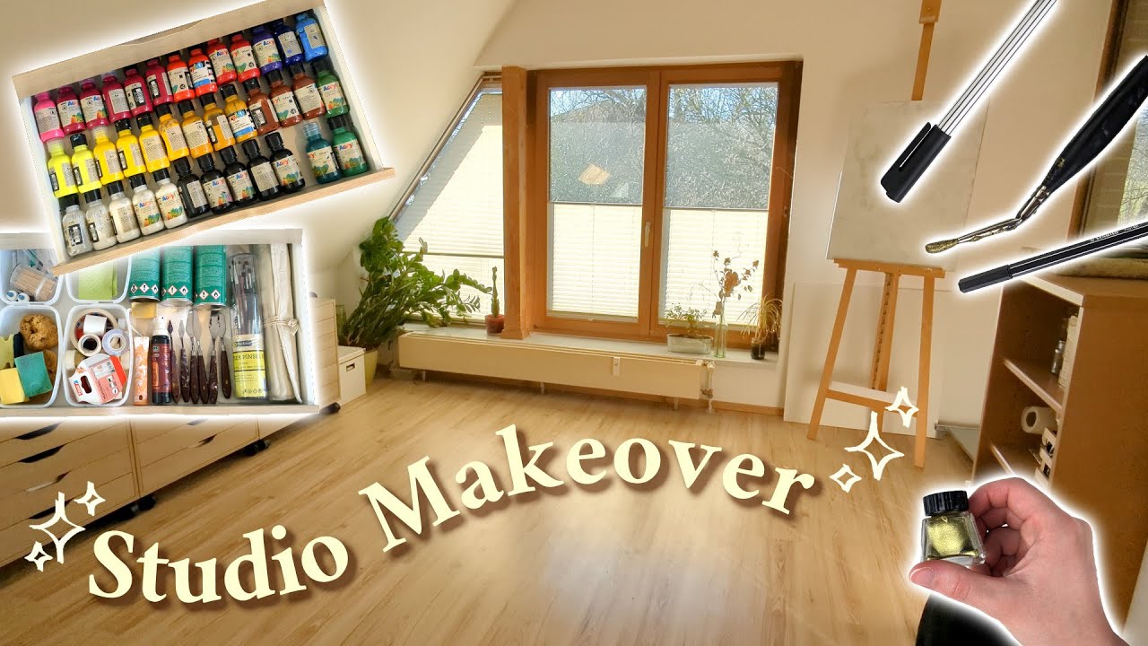 New Art Studio Makeover 🖌️  Moving In + Setting Up My Creative Space!