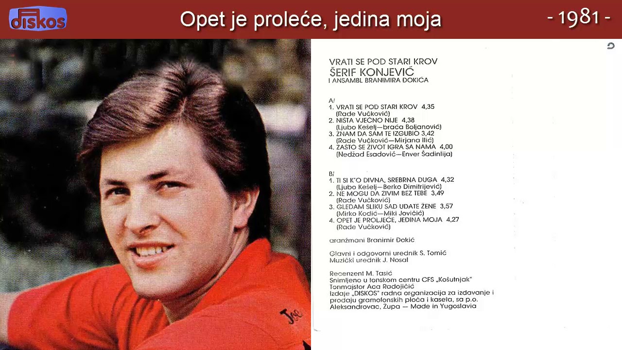 Serif Konjevic - Opet je prolece, jedina moja - (Audio 1981)