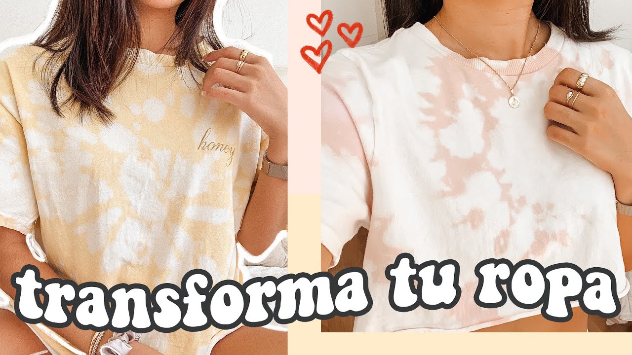 TRANSFORMA TU ROPA DE VIEJA A NUEVA | DIY ROPA TUMBLR AESTHETIC *fácil y rápido*