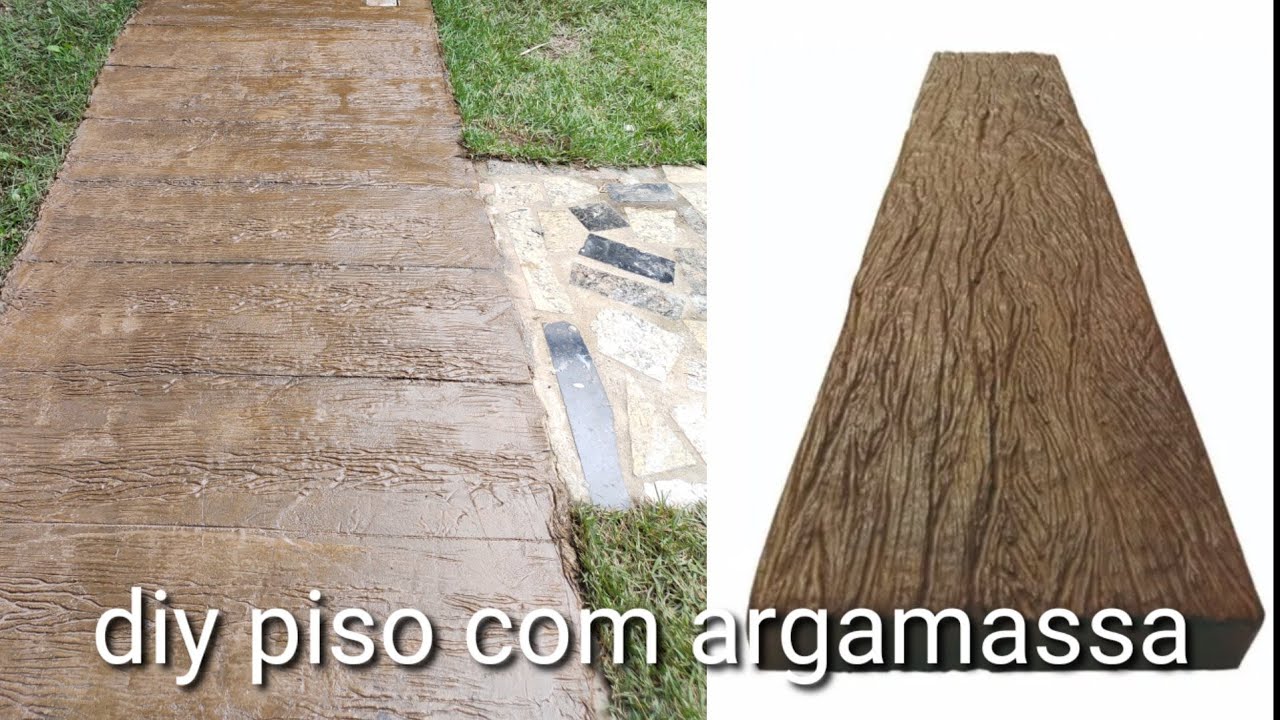 ELA FALOU: VC NAO ERRA MAIS  - EFEITO MADEIRA CASEIRO - PISO IMITANDO MADEIRA - MADEIRA DE ARGAMASSA