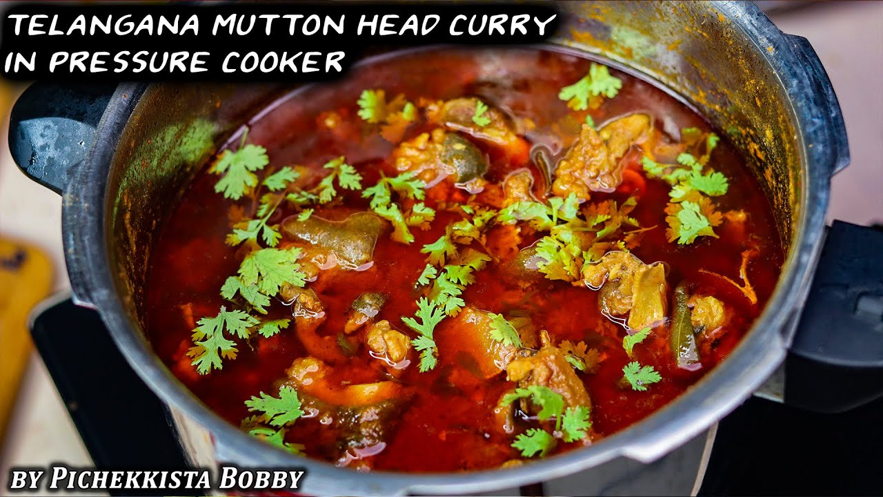 MUTTON HEAD CURRY IN PRESSURE COOKER TALAKAYA KURA by @PICHEKKISTABOBBY MUTTON TALAKAYA KURA Recipe