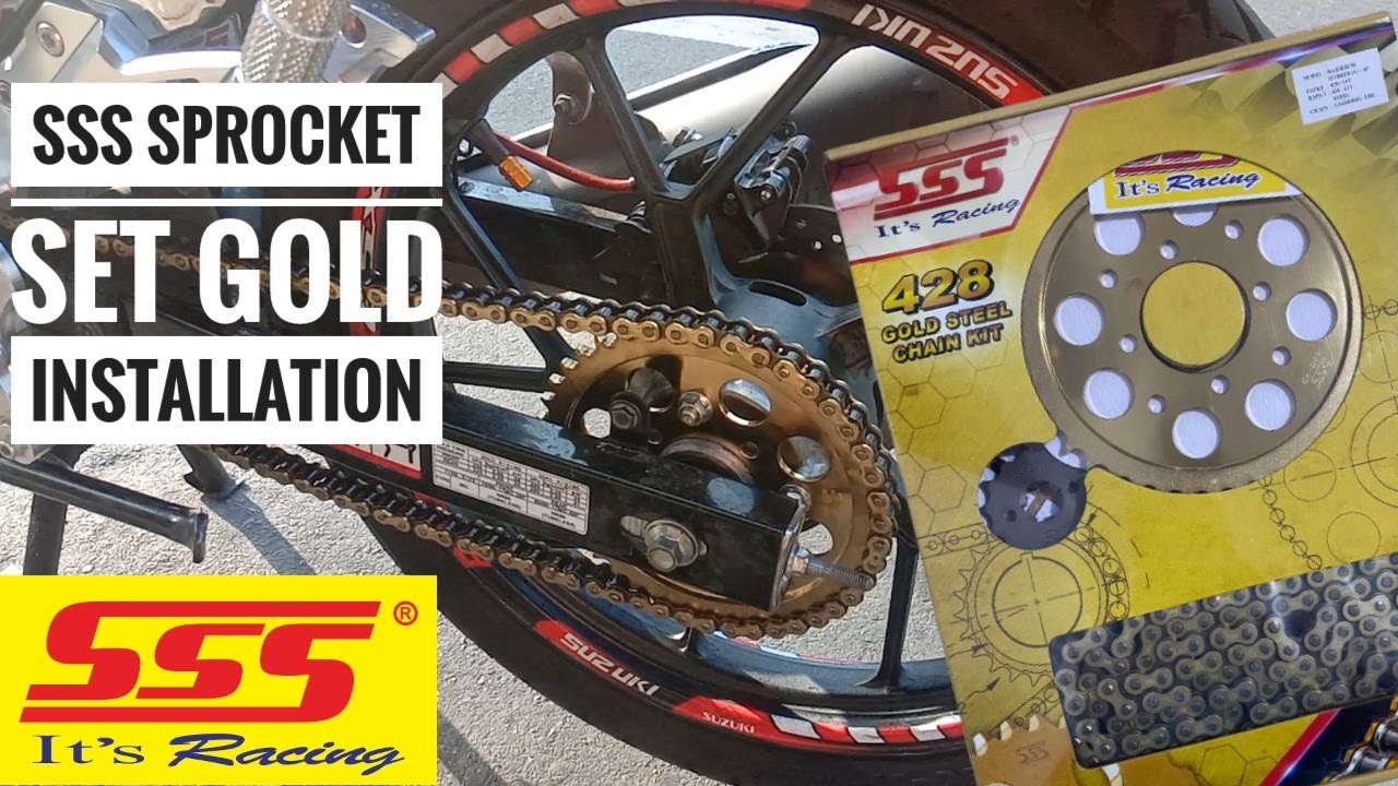 Installing SSS Sprocket Set Gold for Raider r150 carb | 14-43-428 size | ChrizVlogz