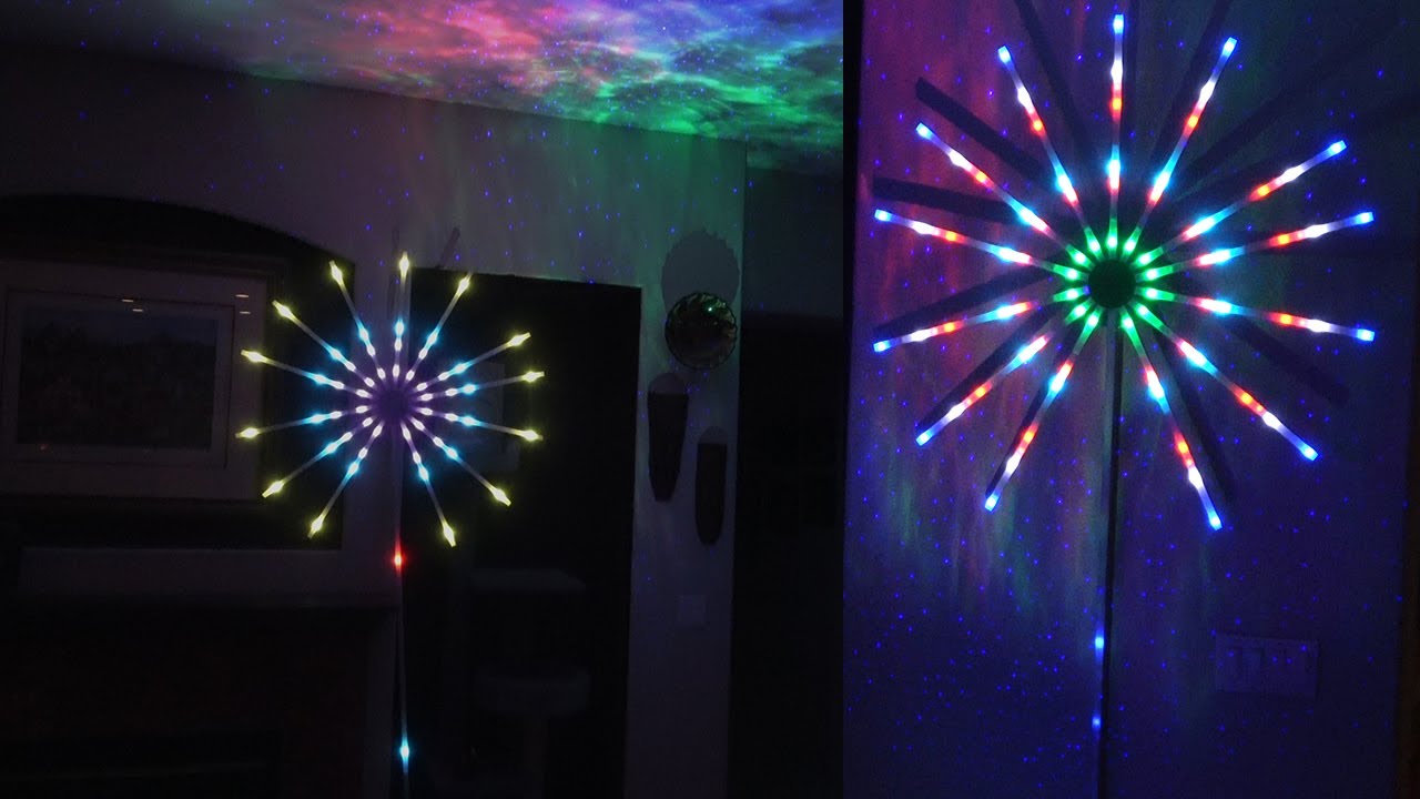 DIY LED Fireworks light frame