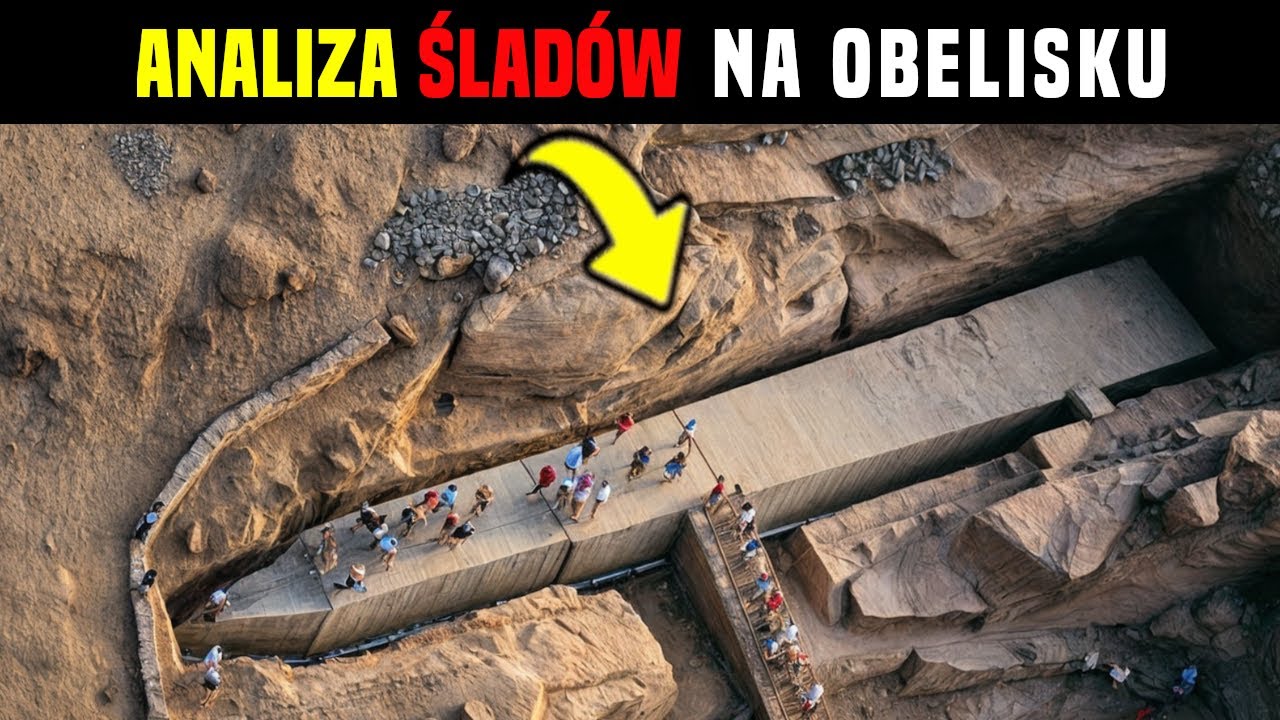 Niedokończony ogromny obelisk - Oglądamy szczeg&oacute;ły z BLISKA (kamieniołom w Asuan)