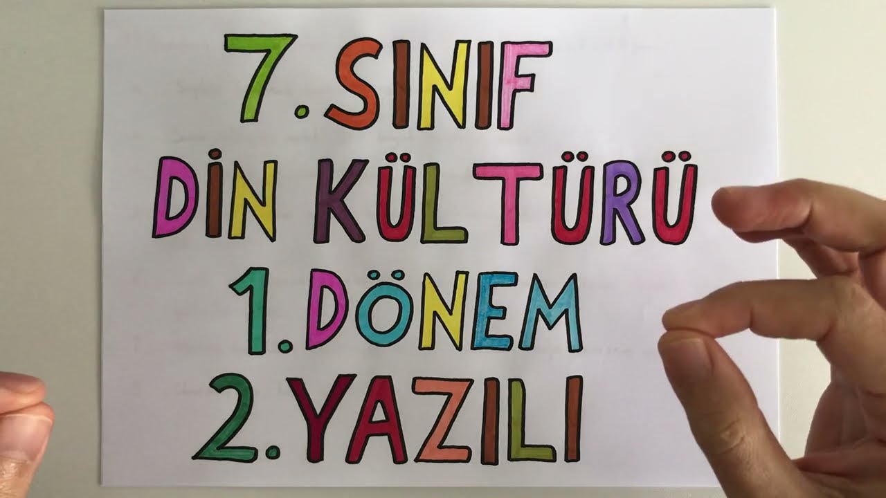 7. Sınıf Din Kültürü 1. Dönem 2. Yazılı (2022-2023)