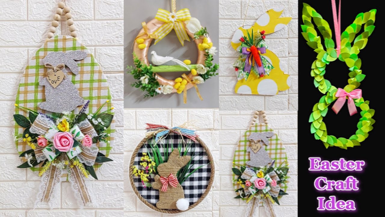 5 Easter Bunny wreath made with simple materials | DIY Low budget Easter décor idea 🐰25
