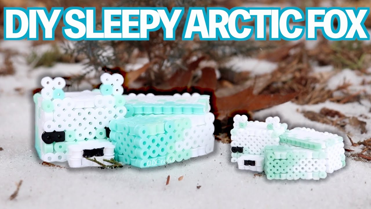 How to Make a Perler Bead Minecraft Arctic Fox!