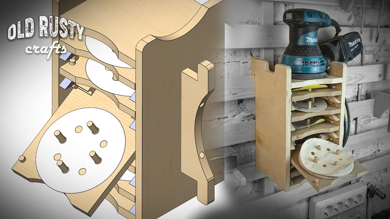 Orbital Sander Rack. (Tool Storage Wall French Cleat DIY)