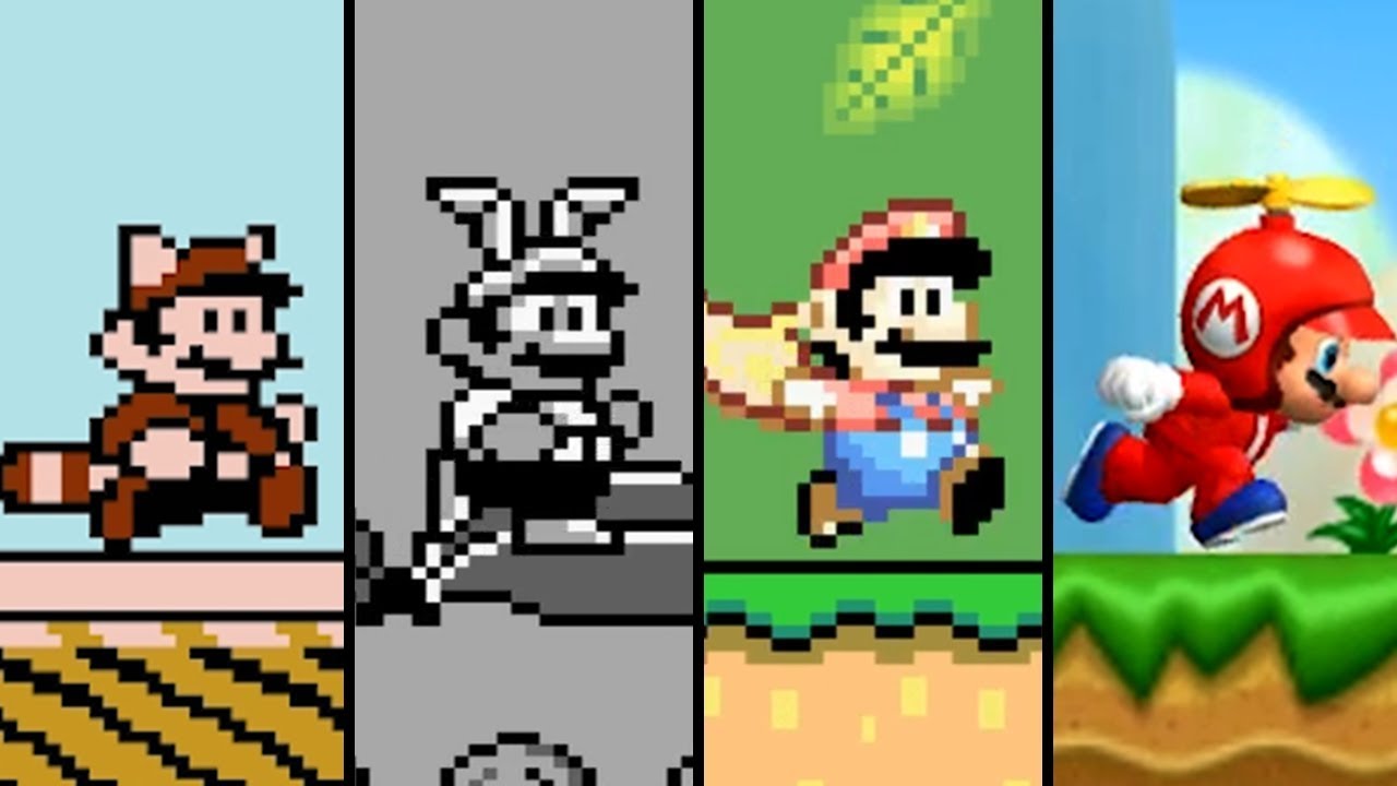 Evolution of Flying Power-Ups in 2D Mario (1988-2019)