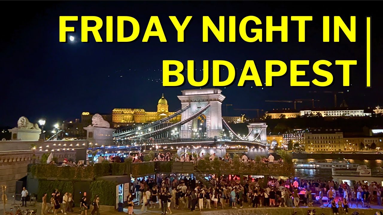 Budapest Friday Night Vibe 🕺 | Nightlife Walk Tour in the City Center | 4K