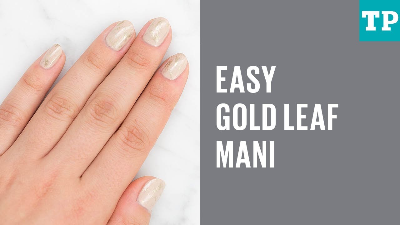 How to do an easy gold leaf manicure