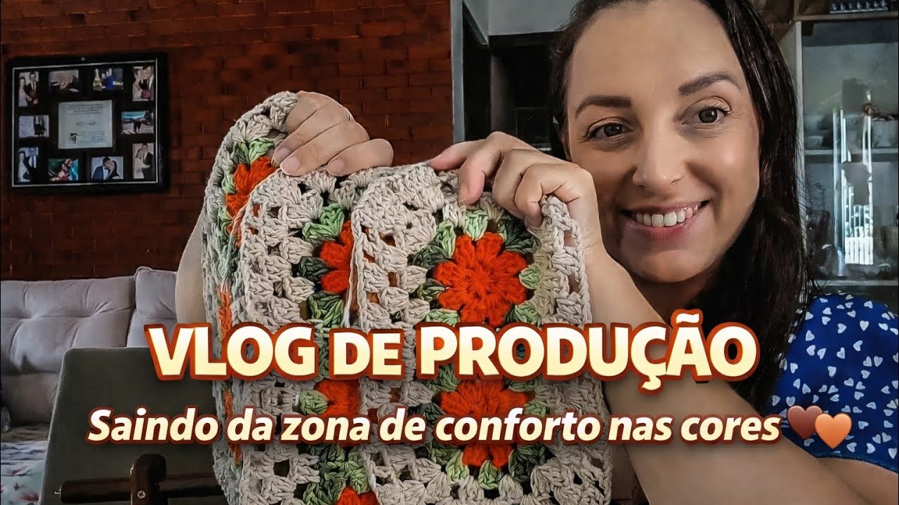 Nunca tinha feito essa combinação de cores…E DEU NISSO 😍🧶 #vlogdeproducao #crochebrasil #artesanato 