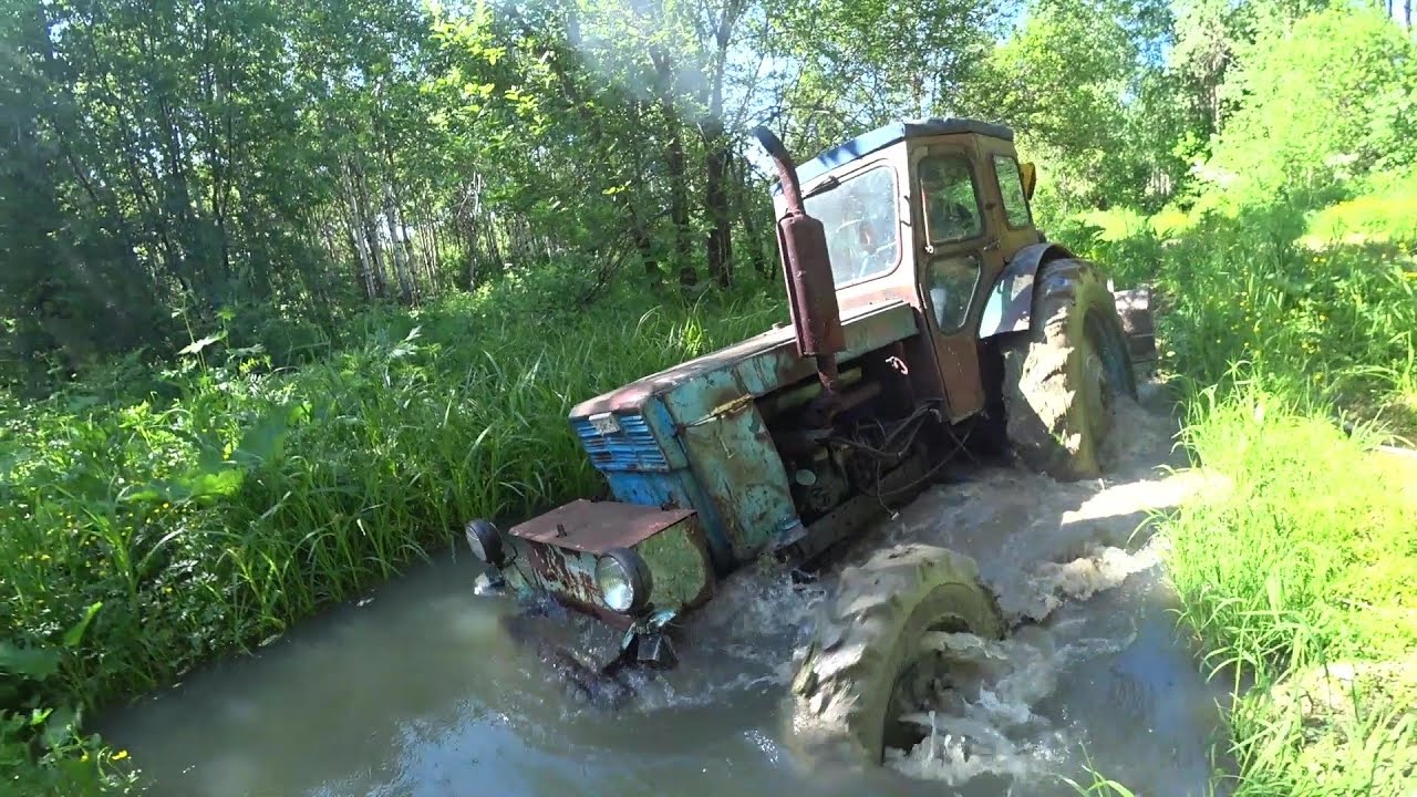 Советский трактор Т40 АМ первый выезд на бездорожье