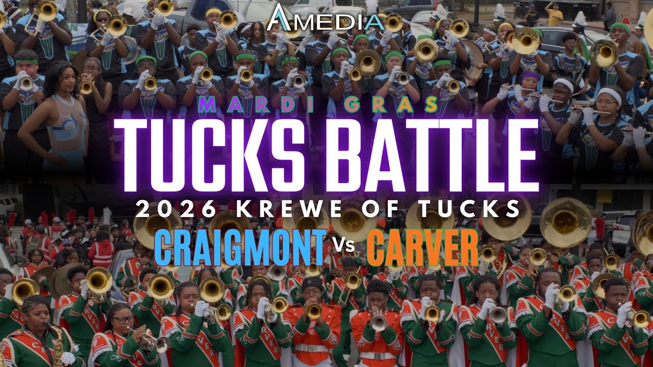 Carver vs Craigmont Battle - Tucks Parade Line Up | Mardi Gras 2026 | 4K 🔥🎥🎬 
