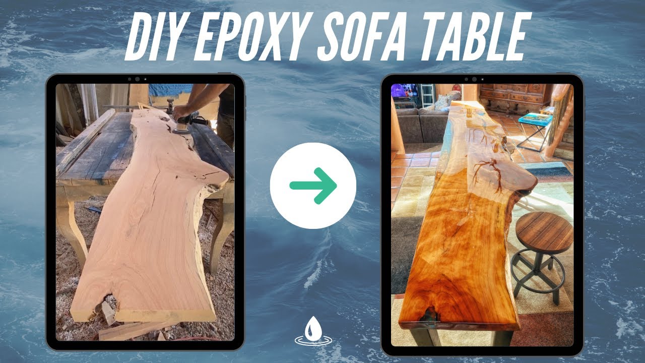 How To - DIY Epoxy Live Edge Sofa Table | Epoxy Woodworking