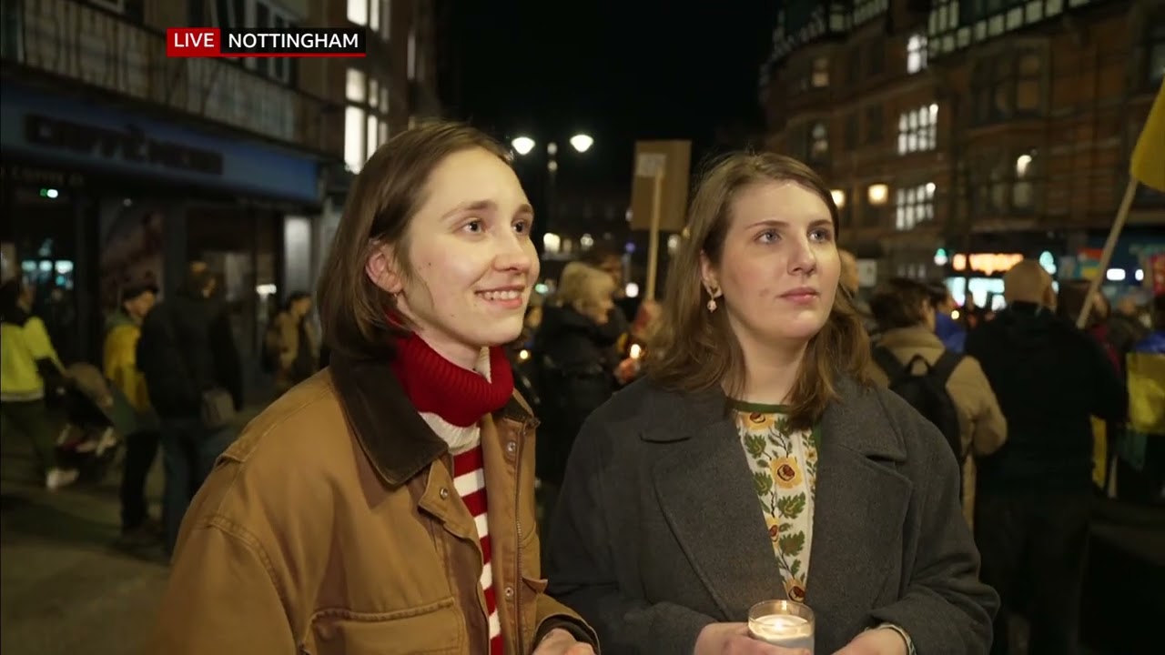 Ukraine/Vigil (24/2/2026) - BBC East Midlands Today