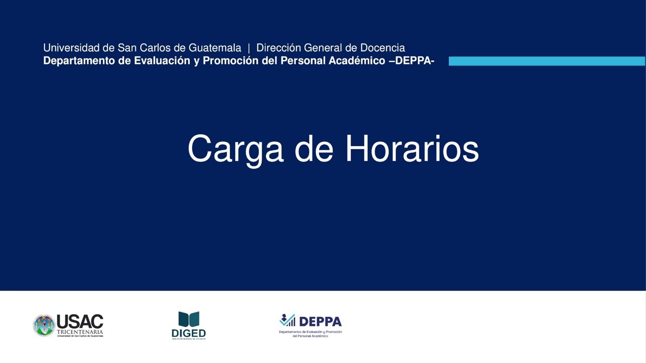 7   Carga de Horarios