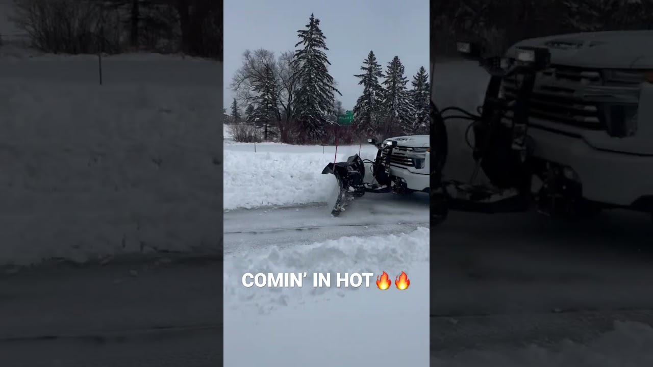 SNOWPLOWING WITH BRAND NEW 2022 CHEVY 2500 HIGH COUNTRY😍😍 #snowplowing #asmr #best #fyp